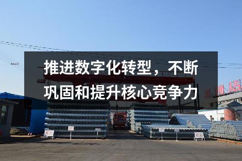 推進數字化轉型，不斷鞏固和提升核心競爭力